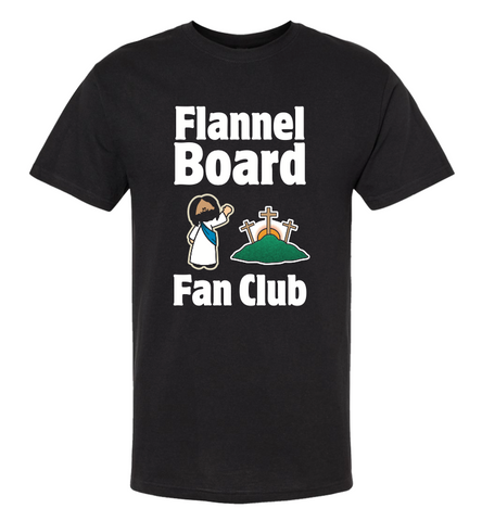 Flannel Board Fan Club Black T-Shirt